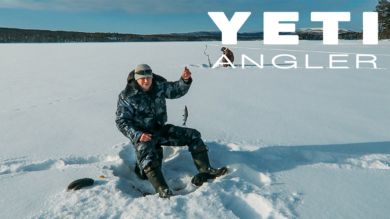 Семейная рыбалка. В поисках сига. Кольский, март 2018. Видео YETI angler.