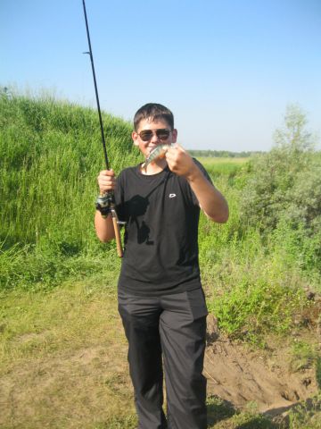 Первый целеноправленно пойманный окунь