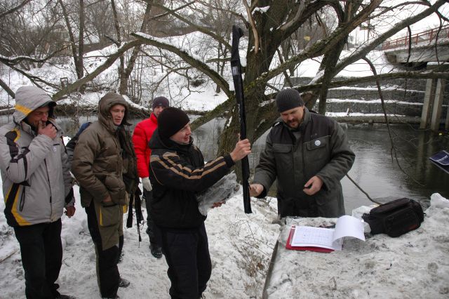 фото с январского этапа: победитель и Миша вдохновитель соревнований