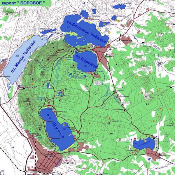 Прикрепленное изображение: карта курорта Боровое.jpg